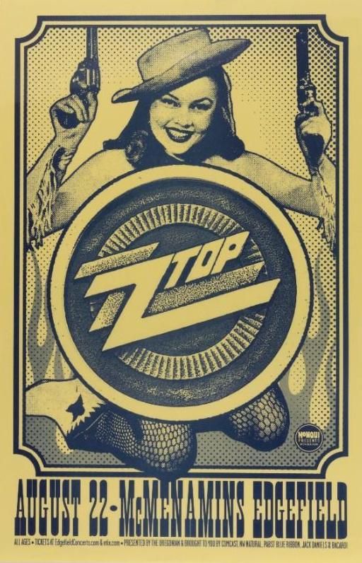 MXP-149.6 ZZ Top McMenamins Edgefield 2012 Concert Poster
