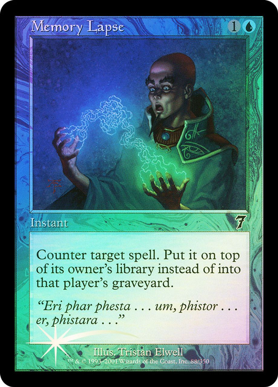 Memory Lapse (7th Edition - Foil) Trading Card