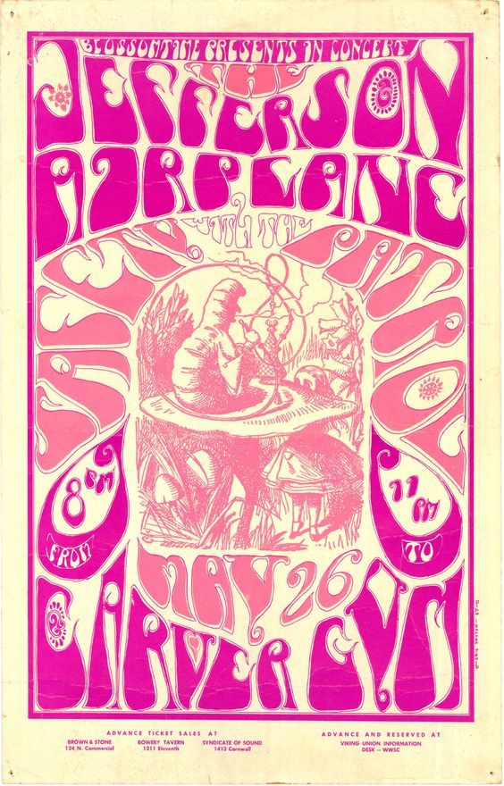 Jefferson Airplane Carver Gym 1967 Concert Poster