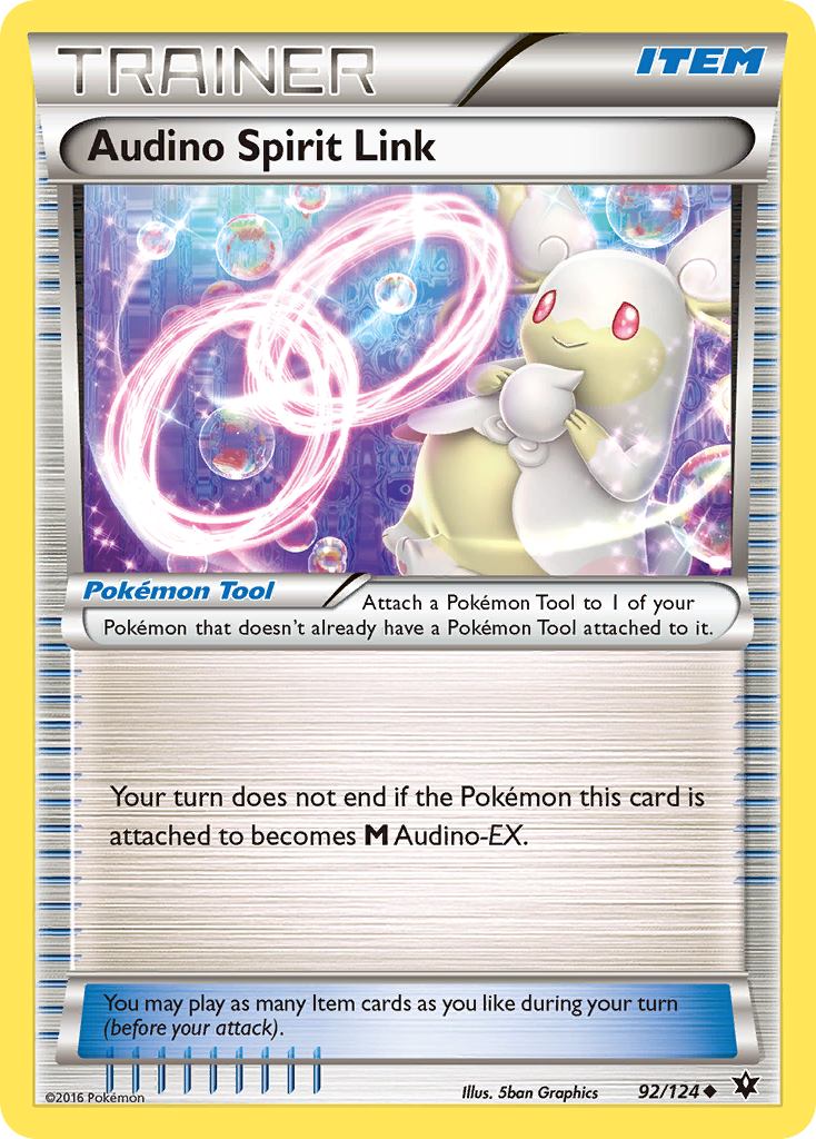 Audino Spirit Link (Trainer: Pokémon Tool) (92/124) - Fates Collide Pokémon Card