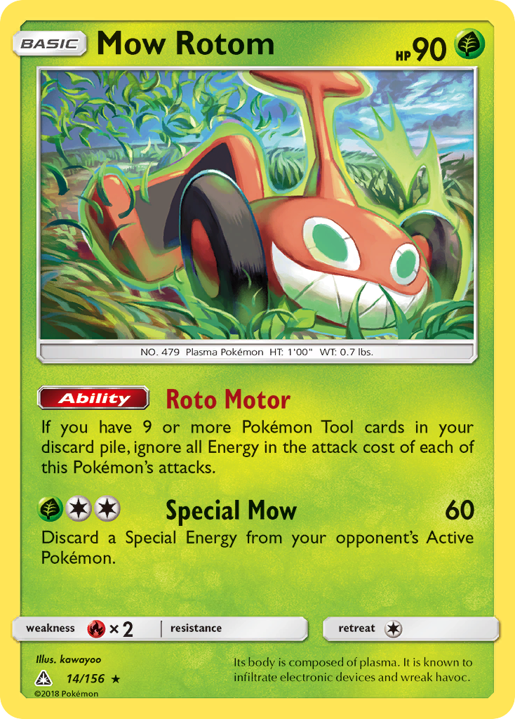 Mow Rotom (14/156) - Ultra Prism Pokémon Card