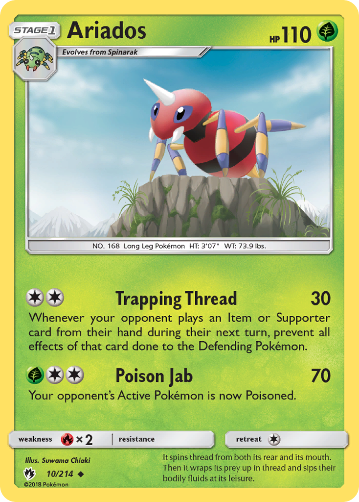 Ariados (10/214) - Lost Thunder Pokémon Card