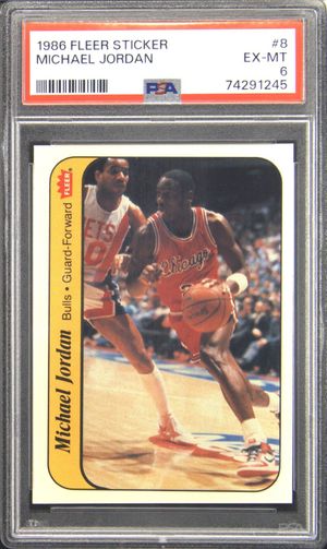 Michael Jordan 1986 Fleer Stickers #8