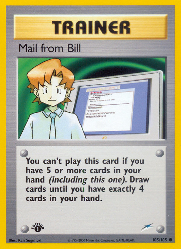 Mail from Bill (105/105) - Neo Destiny Pokémon Card