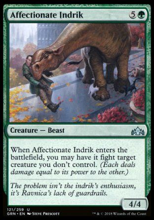 Affectionate Indrik (Guilds of Ravnica) Trading Card