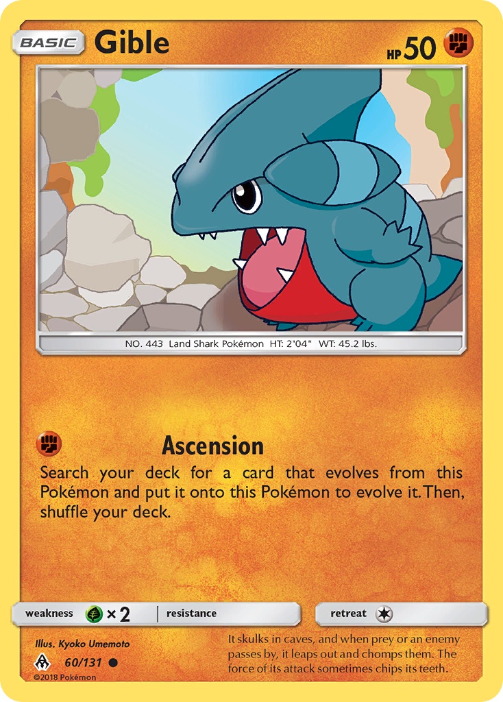 Gible (60/131) - Forbidden Light Pokémon Card