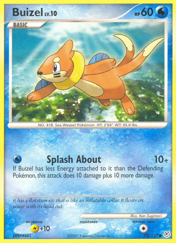 Buizel (72/130) - Diamond & Pearl Pokémon Card