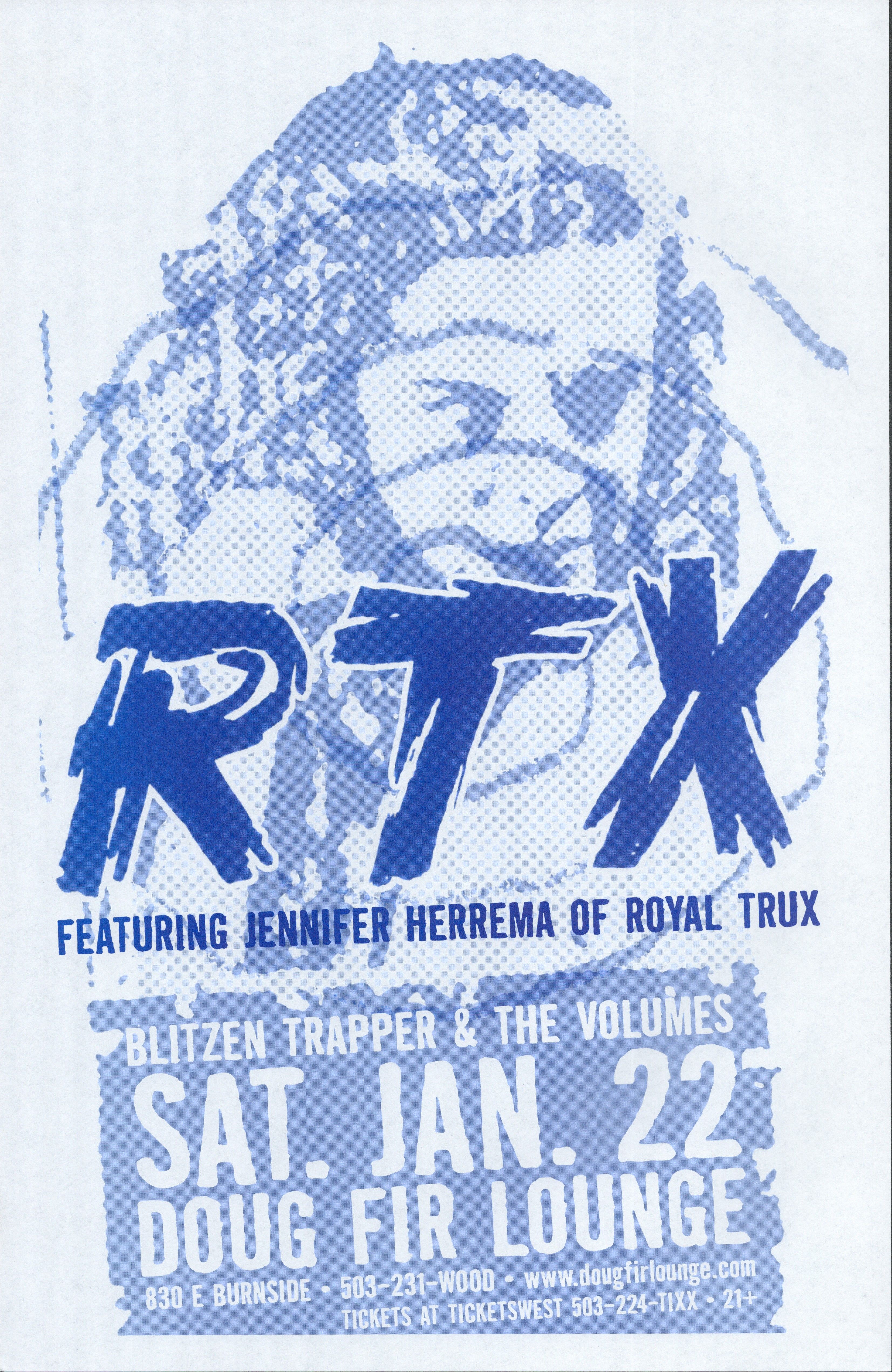 MXP-140.17 RTX at Doug Fir Lounge 2005 White Variant Concert Poster