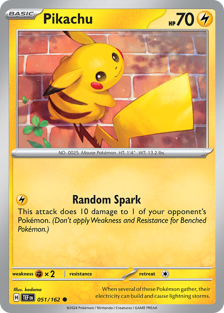 Pikachu (51/162) - Temporal Forces Pokémon Card