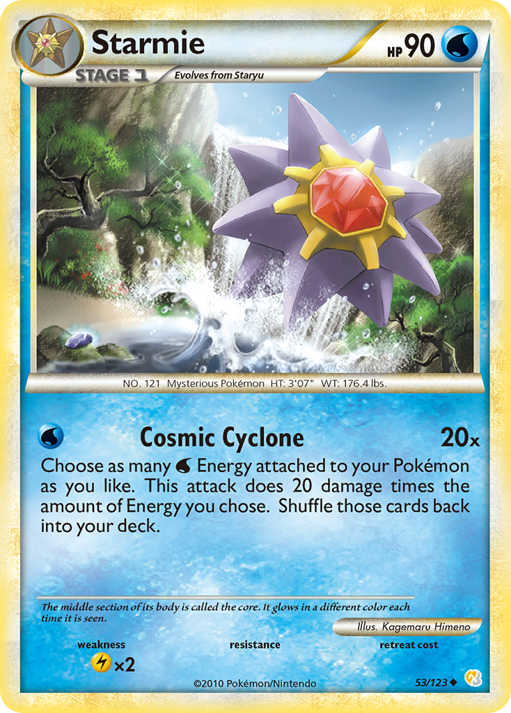 Starmie (53/123) - HeartGold & SoulSilver Pokémon Card