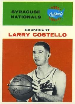 Larry Costello 1961 Fleer #9 Sports Card
