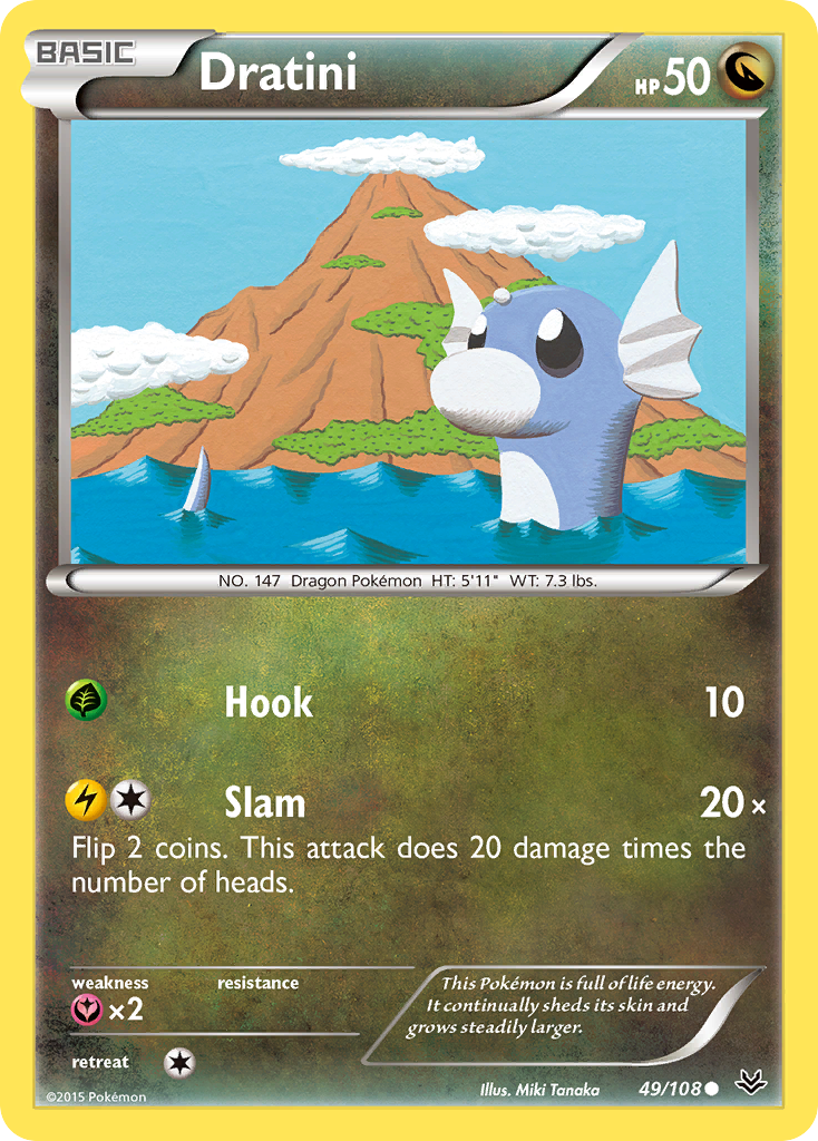 Dratini (49/108) - Roaring Skies Pokémon Card