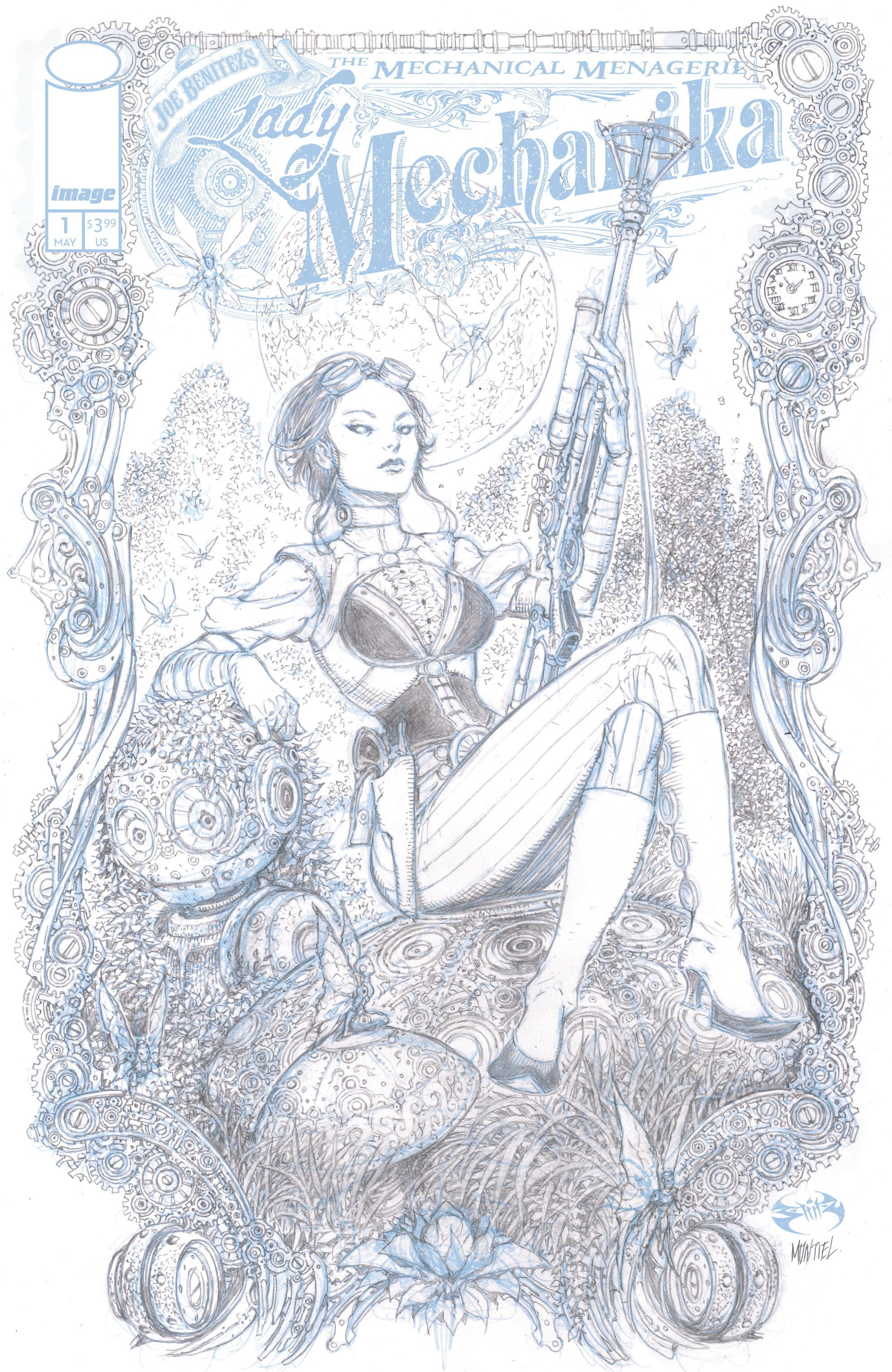 Lady Mechanika The Mechanical Menagerie #1 (Cvr C Inc 1:10 Joe Benitez & Martin Montiel B &W Variant) Comic