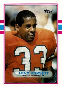 Tony Dorsett 1989 Topps #240 Sports Card