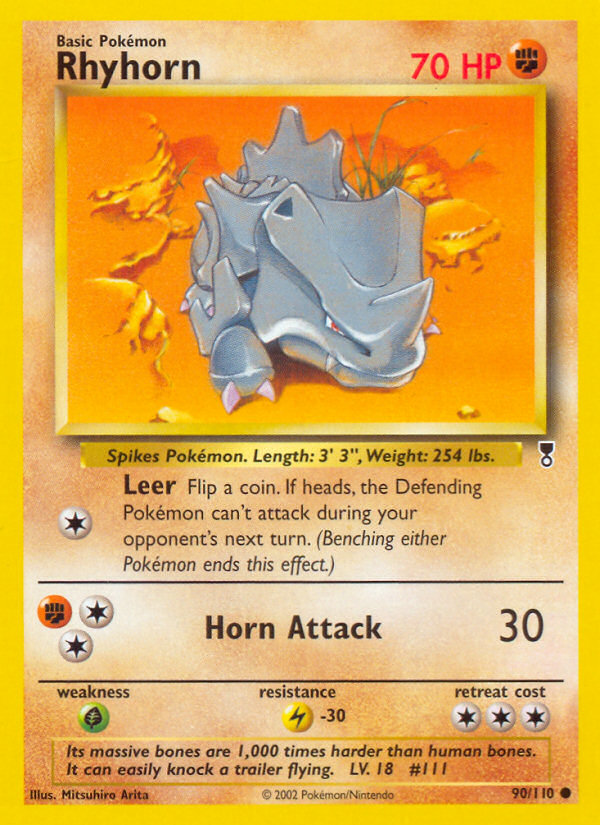 Rhyhorn (90/110) - Legendary Collection Pokémon Card