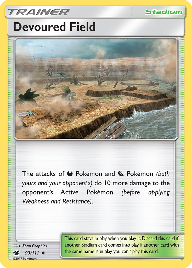 Devoured Field (Trainer: Stadium) (93/111) - Crimson Invasion Pokémon Card