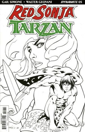 Red Sonja/Tarzan #5 (30 Copy Lopresti B&w Cover)