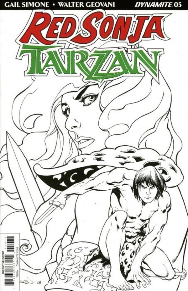Red Sonja/Tarzan #5 (30 Copy Lopresti B&w Cover)