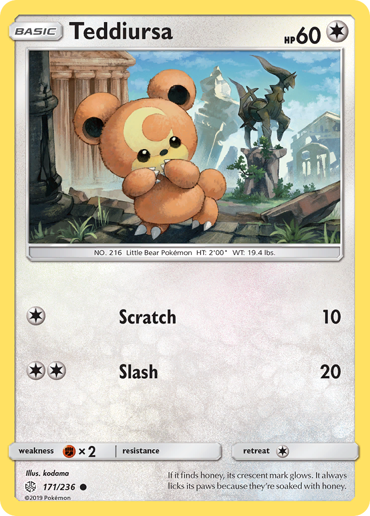 Teddiursa (171/236) - Cosmic Eclipse Pokémon Card