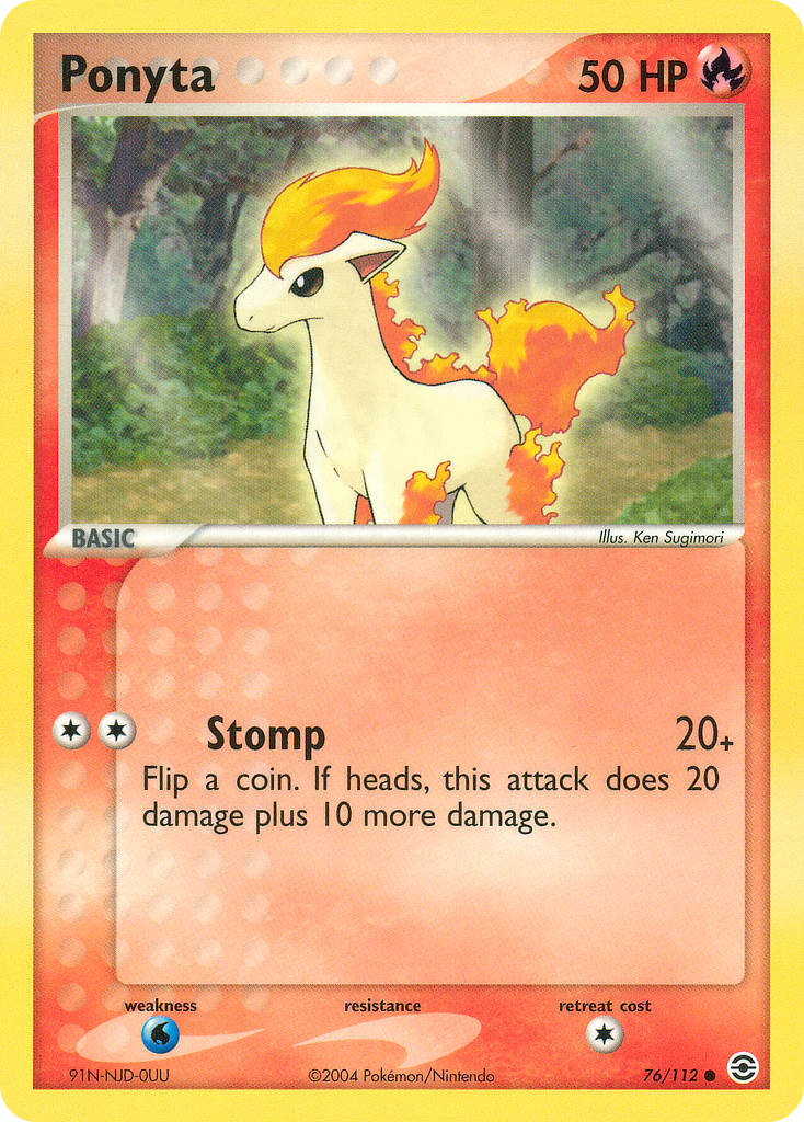 Ponyta (76/112) - FireRed & LeafGreen Pokémon Card