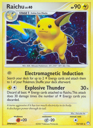 Raichu (15/123) - Mysterious Treasures