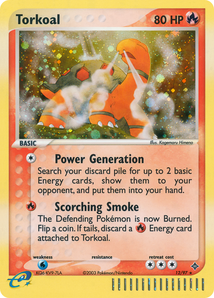 Torkoal (12/97) - Dragon Pokémon Card