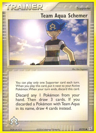 Team Aqua Schemer (Trainer: Supporter) (69/95) - Team Magma vs Team Aqua Pokémon Card