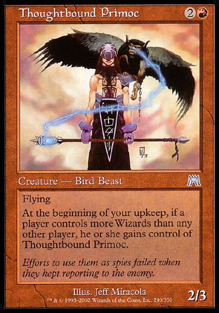 Thoughtbound Primoc (Onslaught) Trading Card