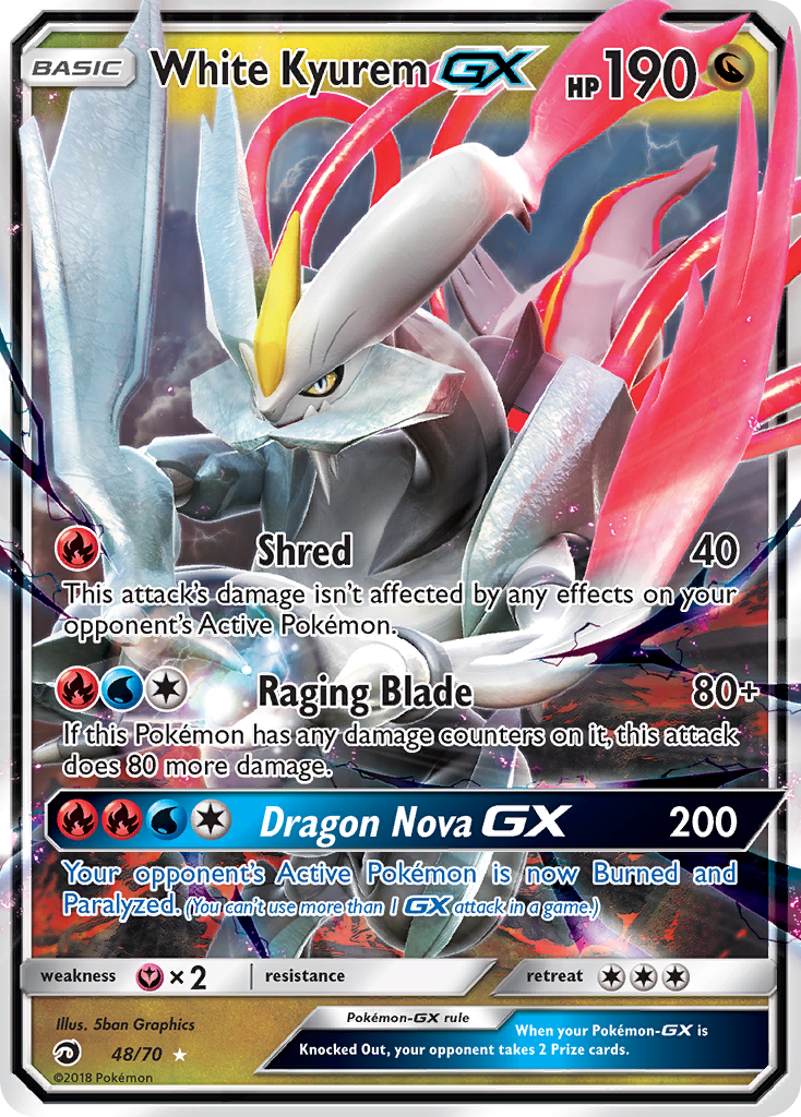 White Kyurem GX (48/70) - Dragon Majesty Pokémon Card