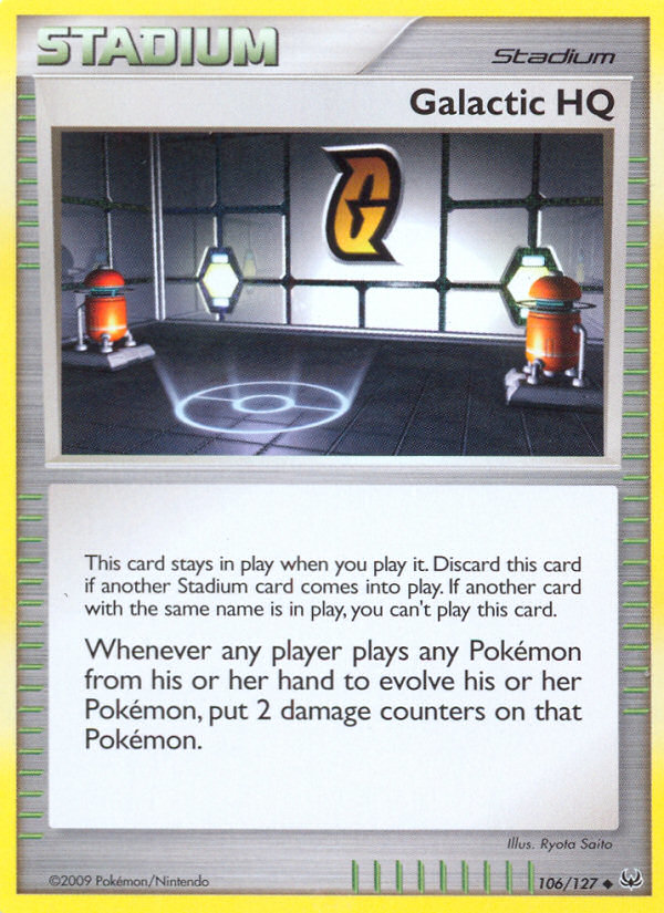 Galactic HQ (Trainer: Stadium) (106/127) - Platinum Pokémon Card