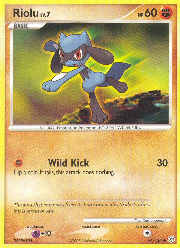 Riolu (61/130) - Diamond & Pearl Pokémon Card