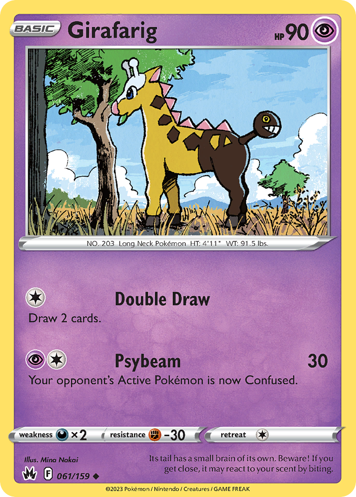 Girafarig (61/159) - Crown Zenith Pokémon Card