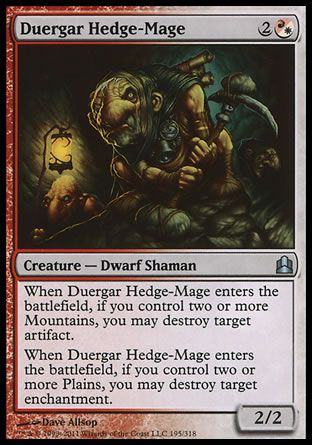 Duergar Hedge-Mage (MTG Commander) Trading Card