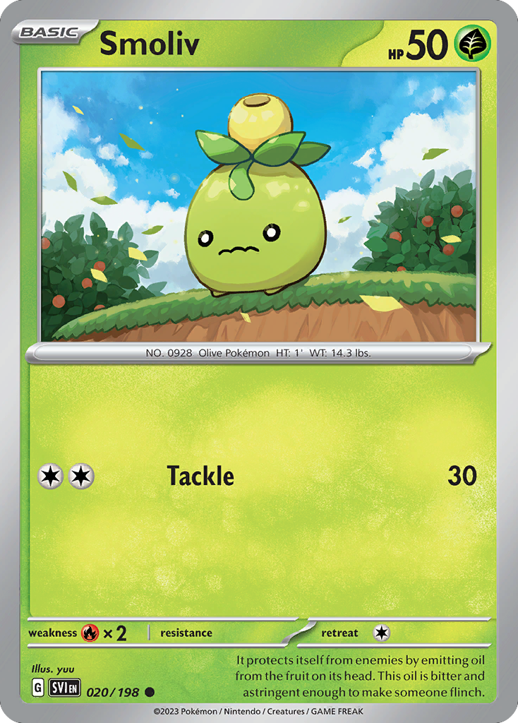 Smoliv (20/198) - Scarlet & Violet Pokémon Card