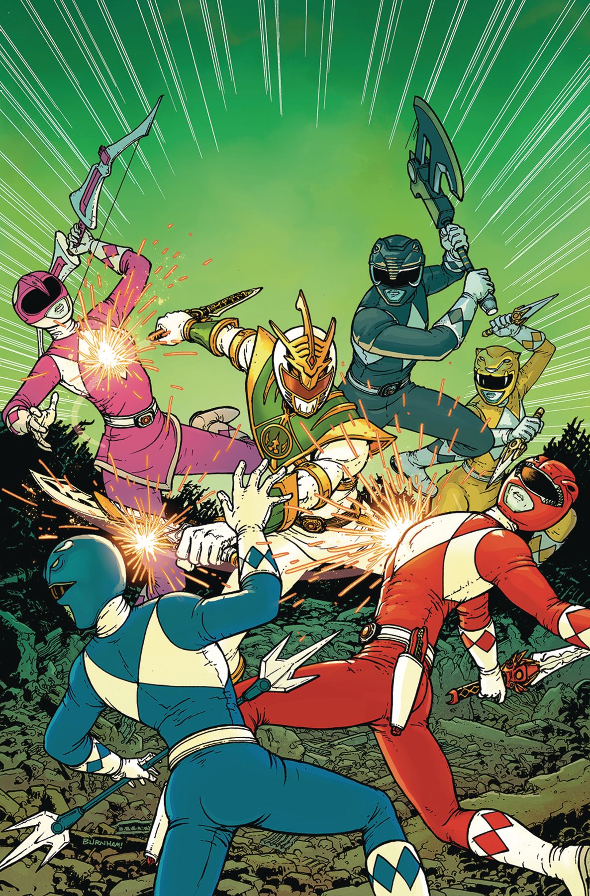 Mighty Morphin Power Rangers: Shattered Grid #1 (10 Copy Burnham Cover) Comic