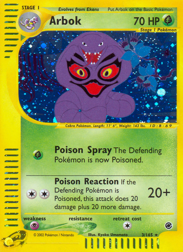 Arbok (3/165) - Expedition Base Set Pokémon Card