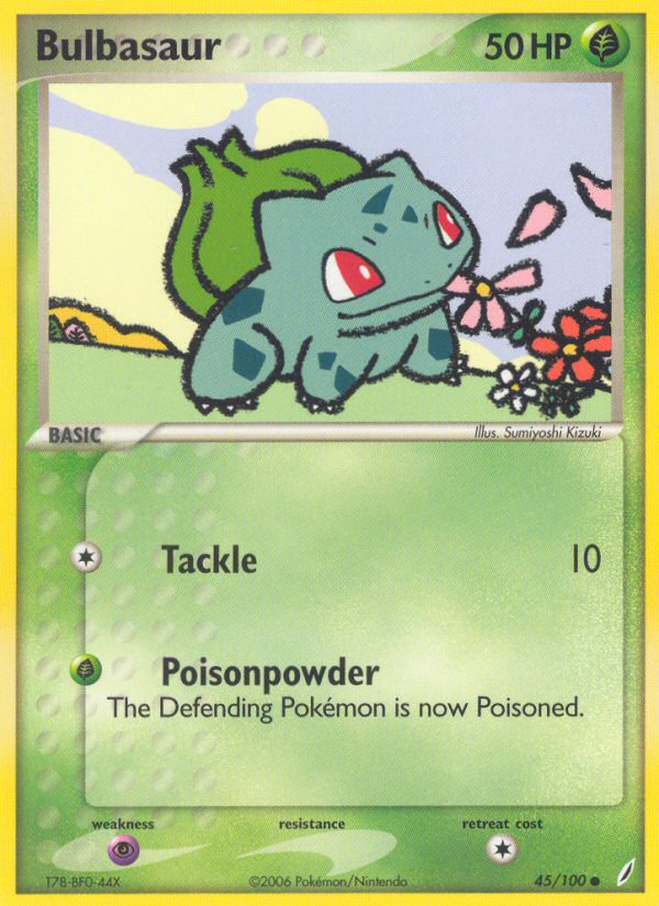 Bulbasaur (45/100) - Crystal Guardians Pokémon Card