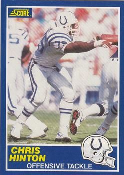 Chris Hinton 1989 Score #87 Sports Card