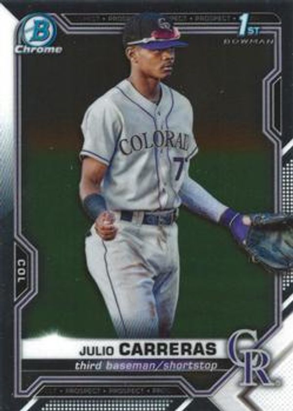 Julio Carreras 2021 Bowman Chrome - Prospects Baseball #BCP-161