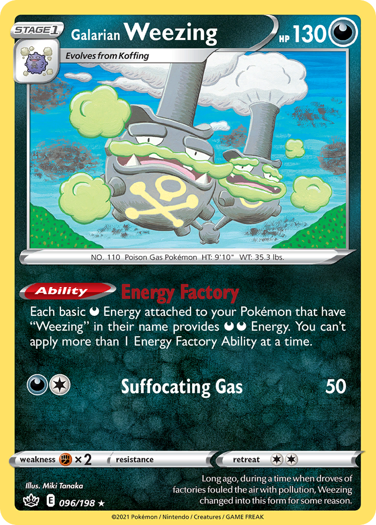 Galarian Weezing (96/198) - Chilling Reign Pokémon Card