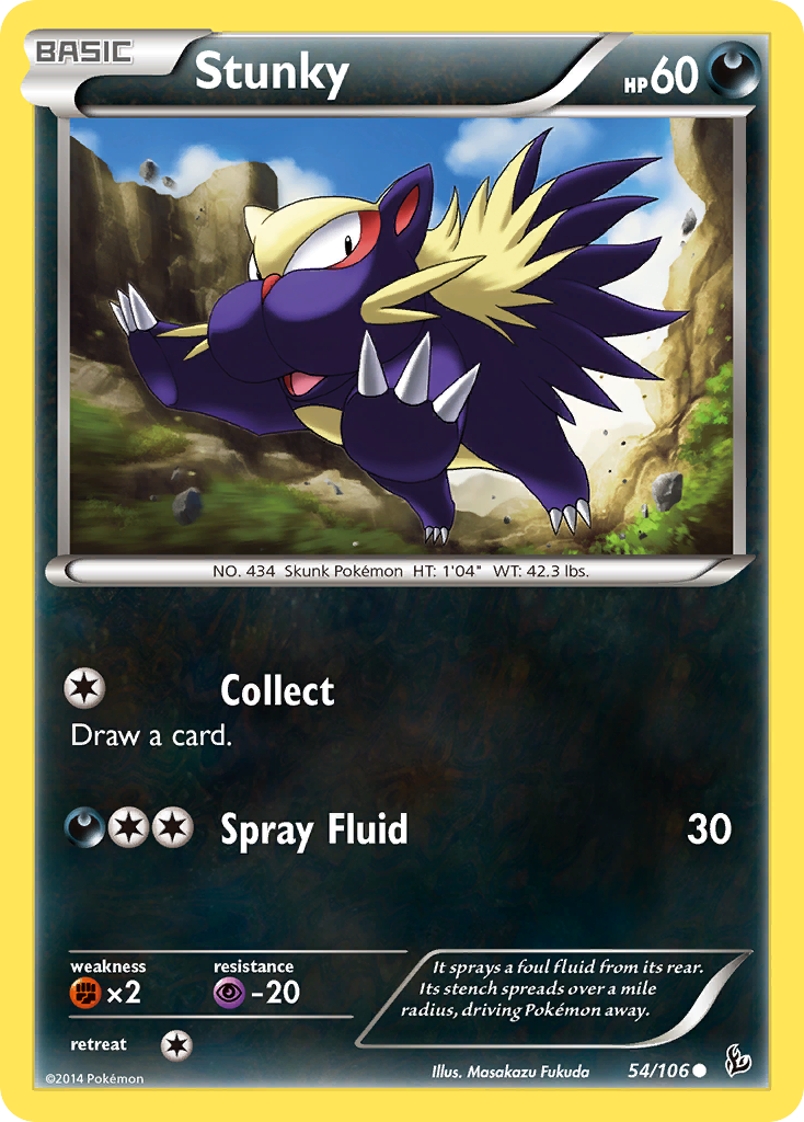 Stunky (54/106) - Flashfire Pokémon Card