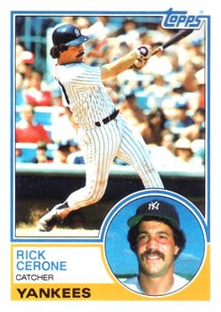  Baseball MLB 1982 Topps #45 Rick Cerone Yankees