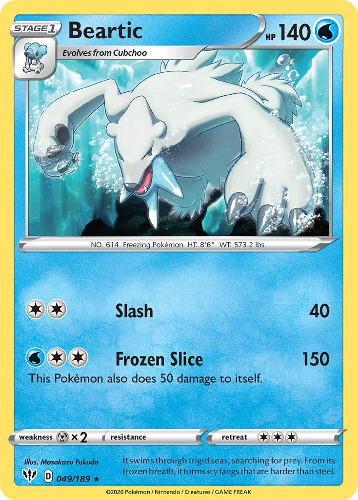 Beartic (49/189) - Darkness Ablaze Pokémon Card