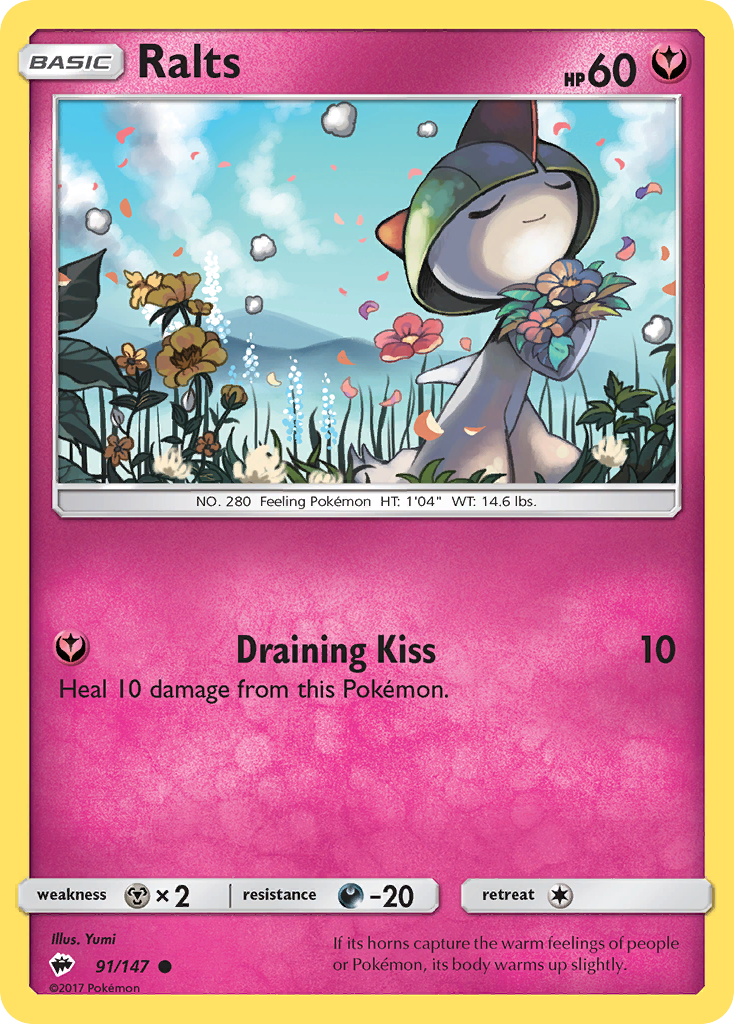 Ralts (91/147) - Burning Shadows Pokémon Card