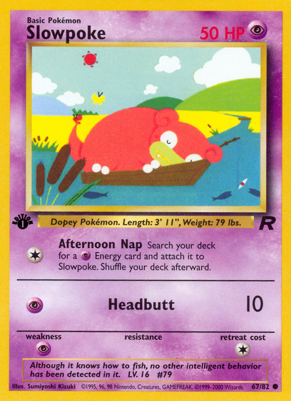 Slowpoke (67/82) - Team Rocket (1st Edition) Pokémon Card