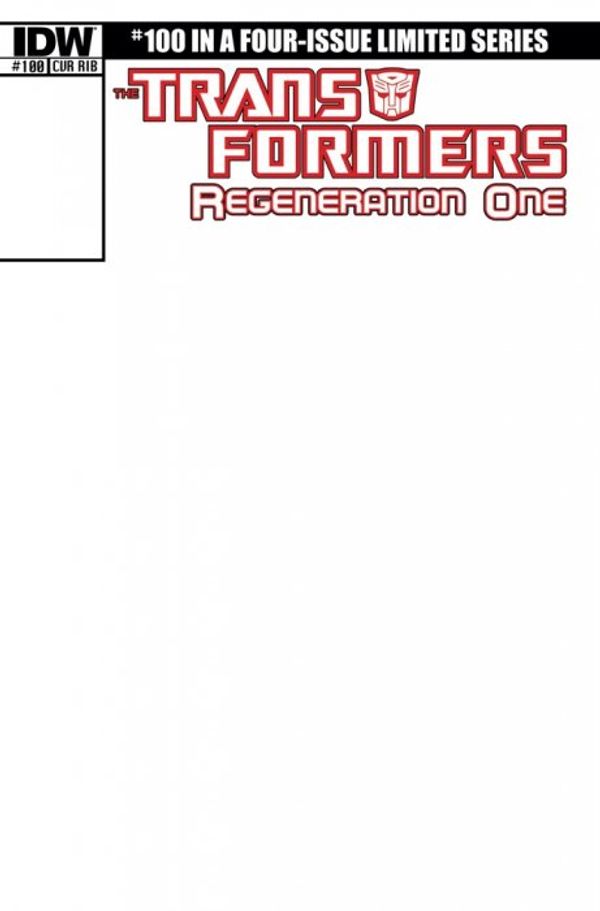 Transformers: Regeneration One #100 (Sketch Edition)
