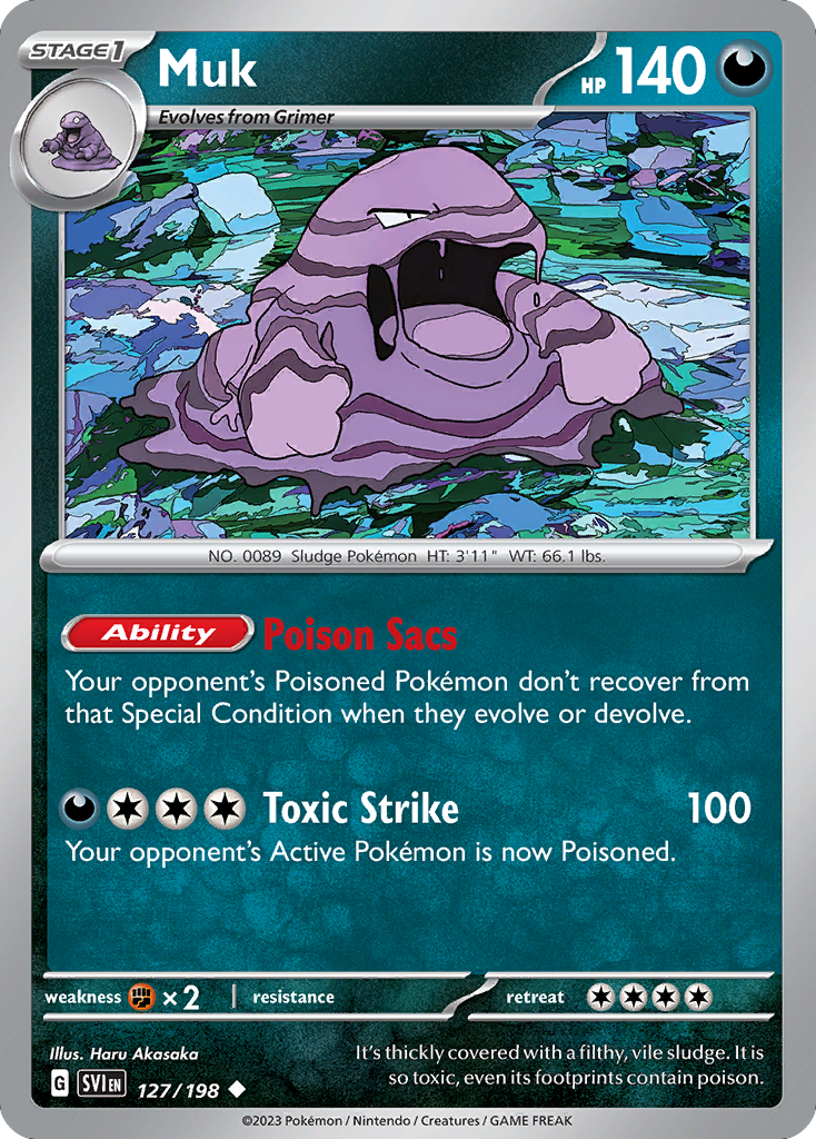 Muk (127/198) - Scarlet & Violet Pokémon Card