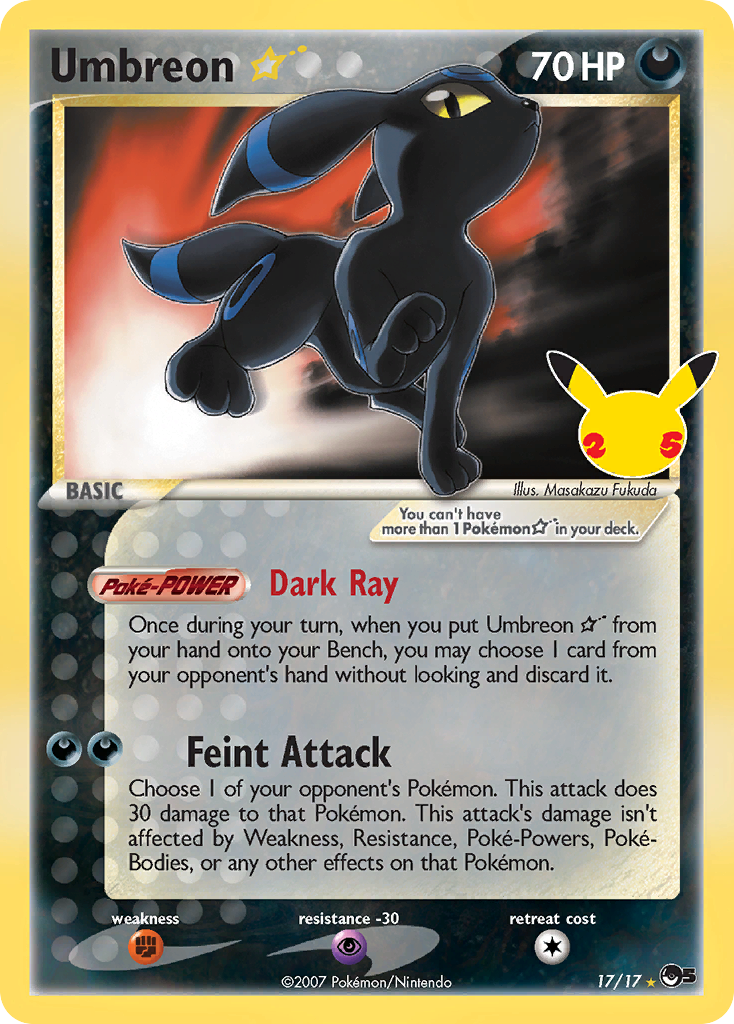 Umbreon ★ Star (17/25) - Celebrations: Classic Collection Pokémon Card