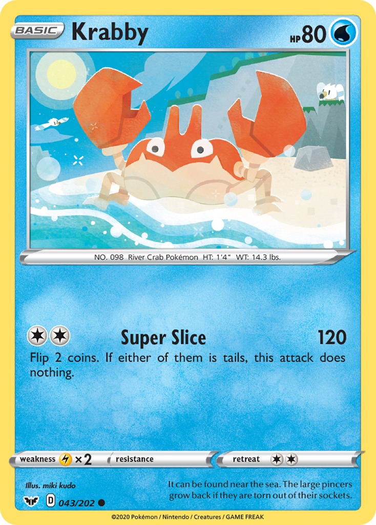 Krabby (43/202) - Sword & Shield Pokémon Card