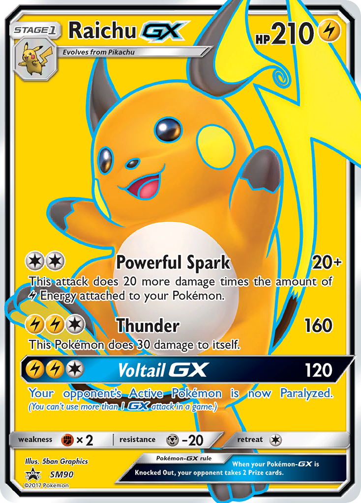 Raichu GX (SM90) - SM Black Star Promos Pokémon Card